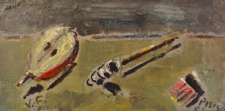 Filippo de Pisis. Natura morta. Óleo sobre tabla. 1951