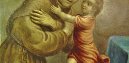 Nicolás Enríquez. San Antonio de Padua. Oleo sobre cobre.