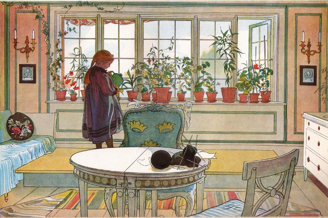 Escena interior. Carl Larsson. 1894 | Compramos Antiguüedades y Arte en Barcelona Escena interior. Carl Larsson. 1894.